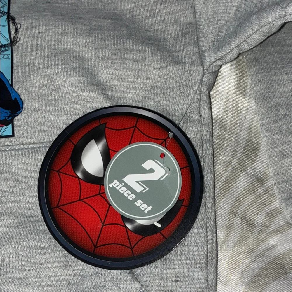 Gray Spider-Man Hoodie and Pants Set New size 2
